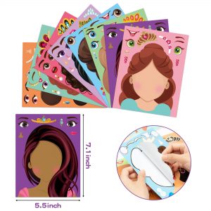 ArowlWesh 40Pcs Make A Princess Face Stickers Princess Dress-Up Make Your Own Face Stickers DIY Fashion Face Stickers Kids Craft Game for Princess Girls Birthday Party Favors Supplies